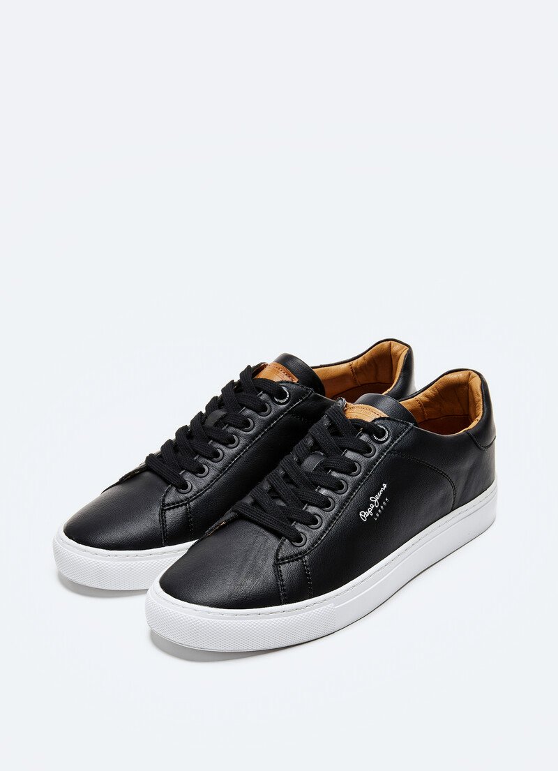 Tenis Pepe Jeans Hombre Ofertas Joe Cup Leather Negros